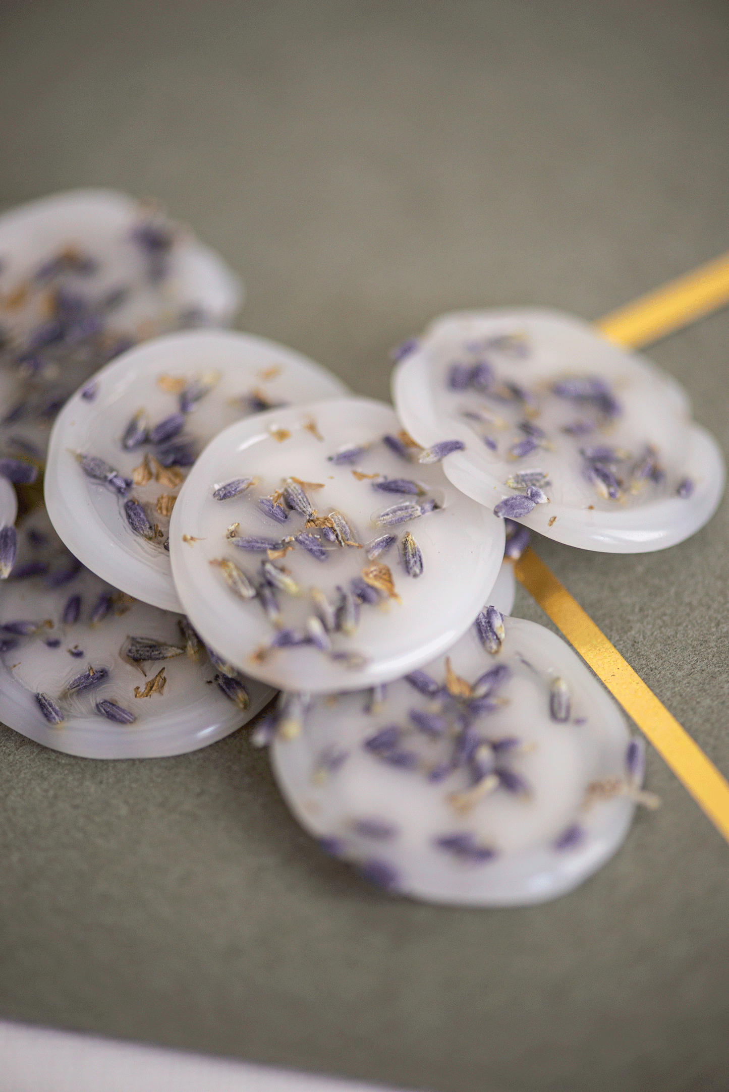 Dried Lavender Flower Wax Seals